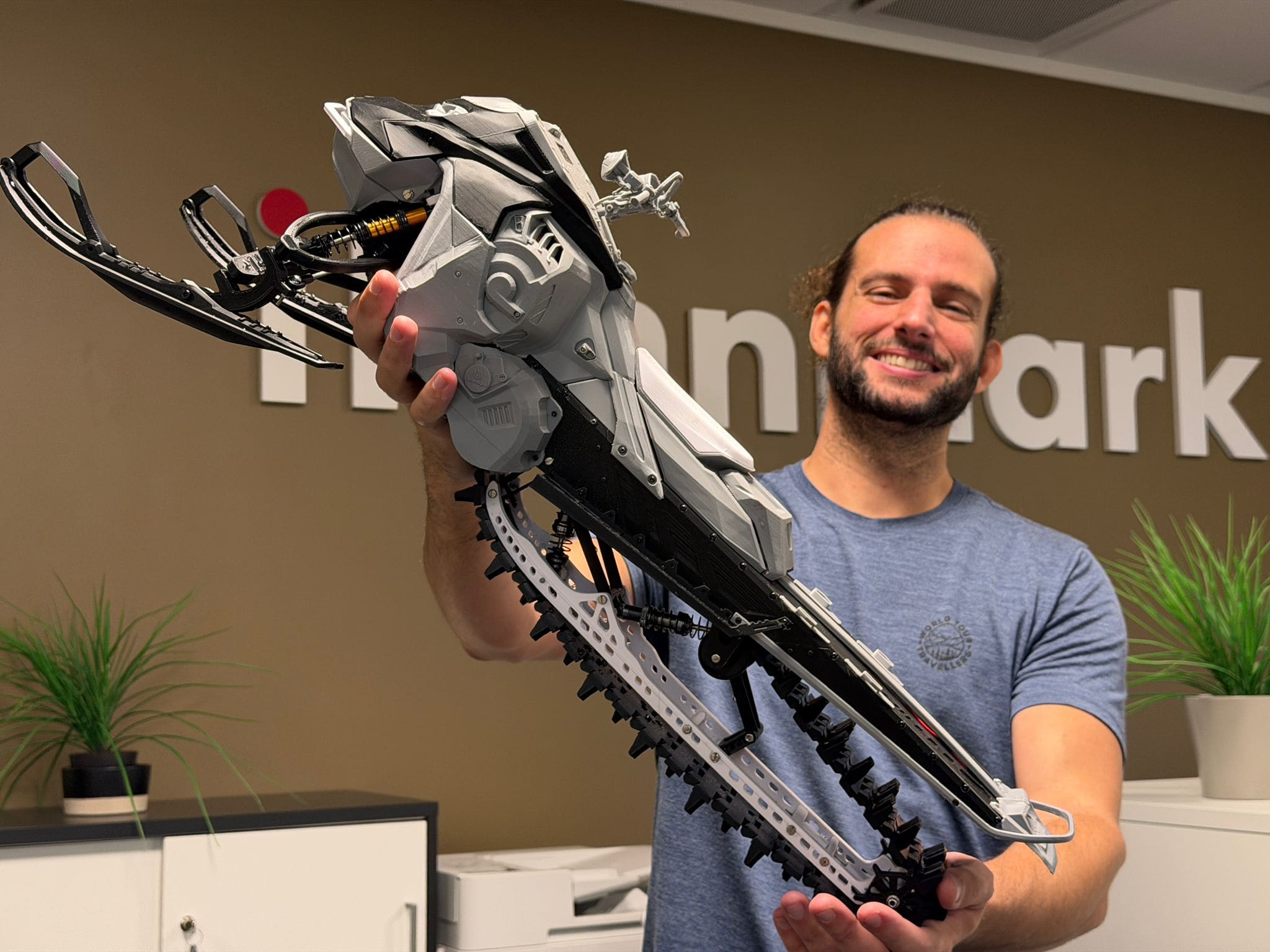 RC snowmobile side profile